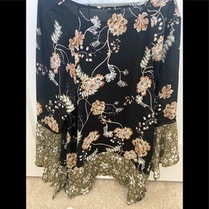 Black Floral Blouse